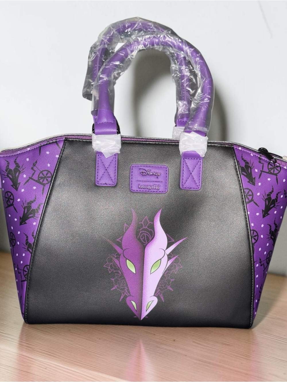 Loungefly Disney Maleficent  Mistress of Evil Satchel Crossbody Bag - Picture 3 of 6